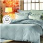 Charm Bold Blue Saten Duvet Cover Set Queen Size - Queen Size