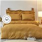 Charm Bold Mustard Saten Duvet Cover Set Queen Size - Queen Size