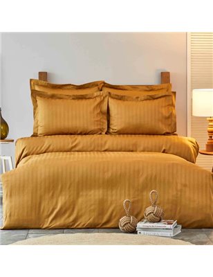 Charm Bold Mustard Saten Duvet Cover Set Queen Size - Queen Size | Enplus Home