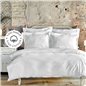 Charm Bold White Saten Duvet Cover Set Queen Size - Queen Size