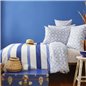 NAU CHATFIELD NAVY BLUE DUVET COVER SET QUEEN SIZE - QUEEN SIZE