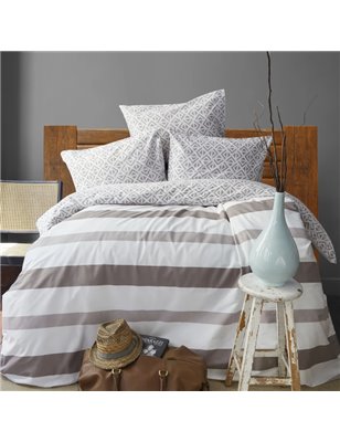 Nau Ligne Navy Blue Duvet Cover Set Single Size - Single Size | Enplus Home