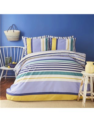 Nau Lord Howe Indigo Duvet Cover Set Queen Size - Queen Size | Enplus Home