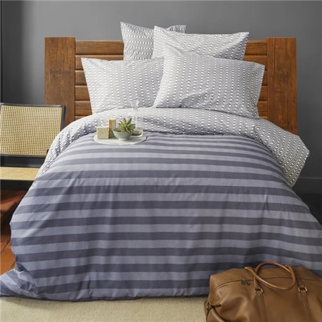 Nau Funen Grey Duvet Cover Set Queen Size - Queen Size