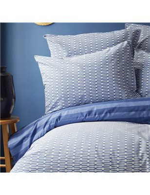 Nau Funen Navy Blue Duvet Cover Set Queen Size - Queen Size