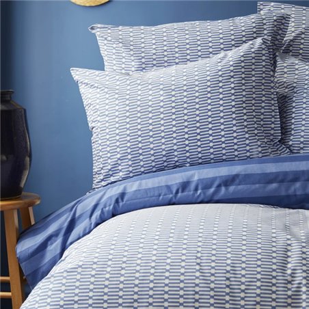 Nau Funen Navy Blue Duvet Cover Set Queen Size - Queen Size