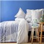 NAU LIGNE NAVY BLUE DUVET COVER SET QUEEN SIZE  - QUEEN SIZE