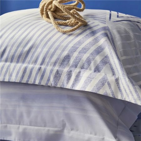 NAU LIGNE NAVY BLUE DUVET COVER SET QUEEN SIZE  - QUEEN SIZE