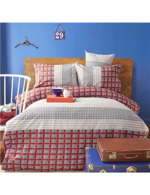 Nau Plaid Duvet Cover Set Single Size - Single Size | Enplus Home