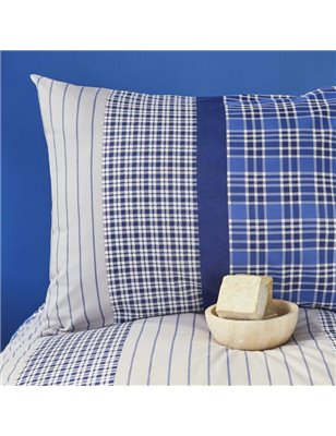 Nau Lord Howe Indigo Duvet Cover Set Queen Size - Queen Size