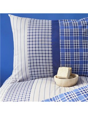 NAU LORD HOWE INDIGO DUVET COVER SET QUEEN SIZE - QUEEN SIZE