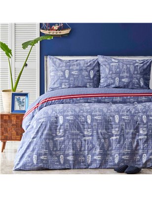 Nau A. Blue Sheet Single Size - Single Size | Enplus Home