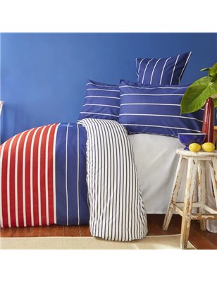 Nau Pruva Grey/Navy Blue Df Duvet Cover Set Queen Size - Queen Size | Enplus Home