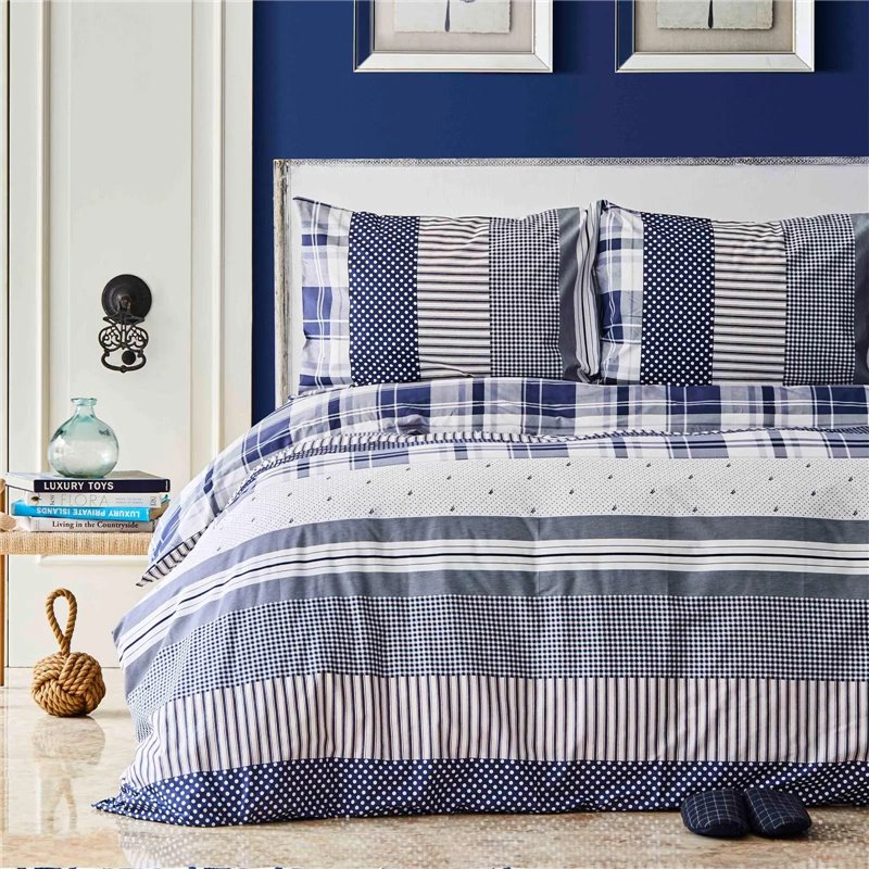 NAU PLAID DUVET COVER SET QUEEN SIZE - QUEEN SIZE