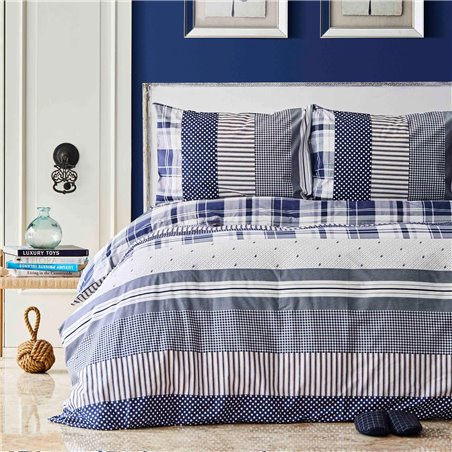 NAU PLAID DUVET COVER SET SINGLE SIZE - SINGLE SIZE