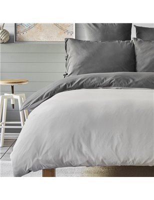 Nau Pruva Anthracite/Grey Df Duvet Cover Set Queen Size - Queen Size | Enplus Home