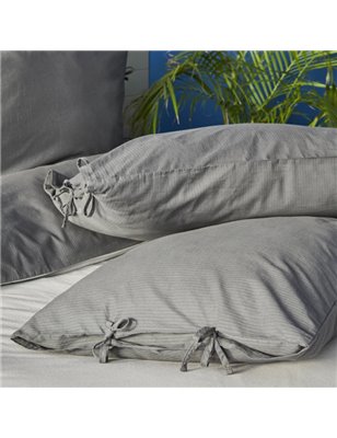 NAU PRUVA ANTHRACITE/GREY DF DUVET COVER SET QUEEN SIZE - QUEEN SIZE