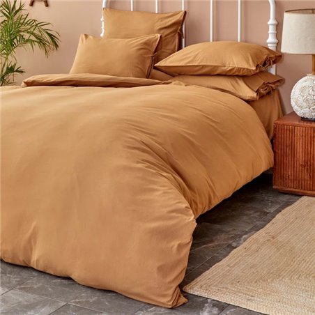 NAU PRUVA MUSTARD DUVET COVER SET QUEEN SIZE - QUEEN SIZE