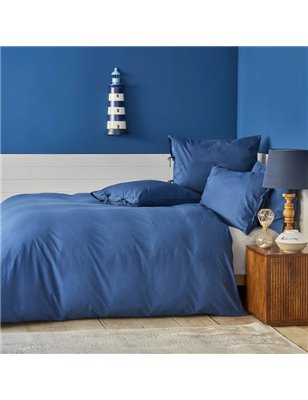 NAU PRUVA NAVY BLUE DUVET COVER SET QUEEN SIZE - QUEEN SIZE