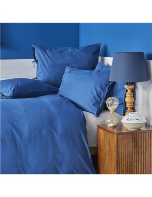 Nau Pruva Navy Blue Duvet Cover Set Queen Size - Queen Size