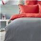 Nau Pruva Red/Anthracite Duvet Cover Set Queen Size - Queen Size