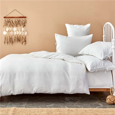 NAU PRUVA WHITE DUVET COVER SET QUEEN SIZE - QUEEN SIZE