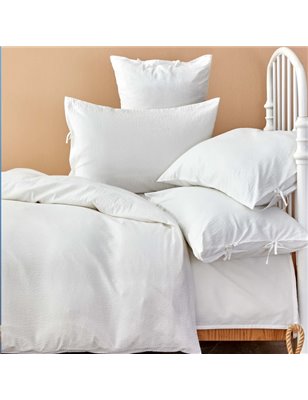 NAU PRUVA WHITE DUVET COVER SET QUEEN SIZE - QUEEN SIZE