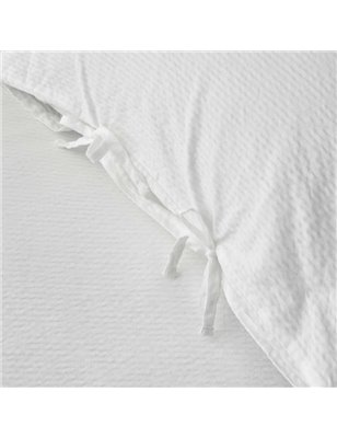 NAU PRUVA WHITE DUVET COVER SET QUEEN SIZE - QUEEN SIZE