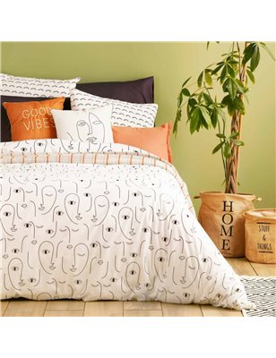 Face Duvet Cover Set - Queen - QUEEN SIZE