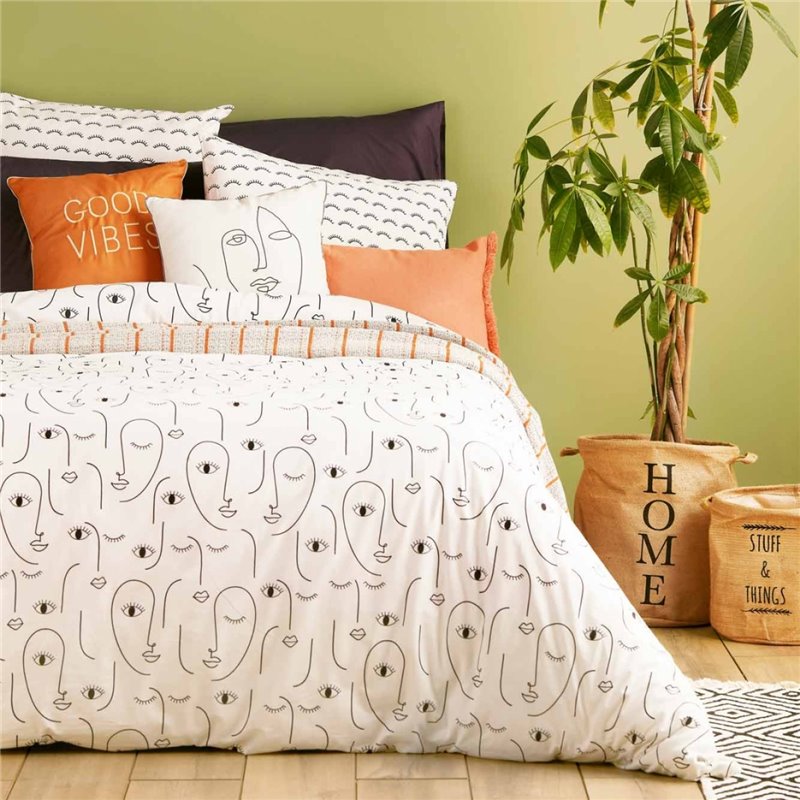 Face Duvet Cover Set - Queen - Queen Size