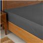 Nau Anthracite Sheet Queen Size Fitted (160X200+30) - Queen Size