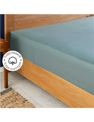 NAU GREEN SHEET QUEEN SIZE FITTED (160x200+30) - QUEEN SIZE