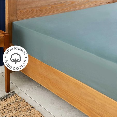 NAU GREEN SHEET QUEEN SIZE FITTED (160x200+30) - QUEEN SIZE