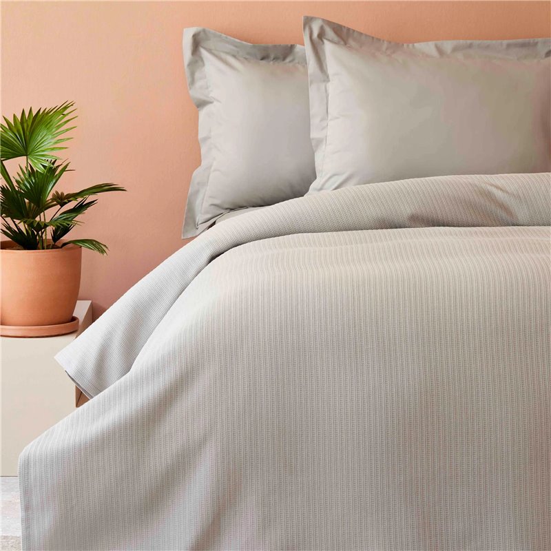 Back To Basic Grey Pique Queen Size - Queen Size