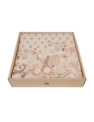 Kh Charlina Beige Rnf Pique Queen Size - Queen Size