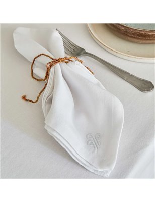 4 ELEMENT WHITE 2 NAPKIN -  45x45