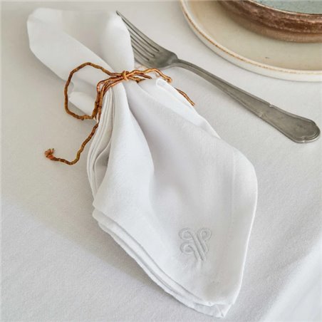 4 ELEMENT WHITE 2 NAPKIN -  45x45