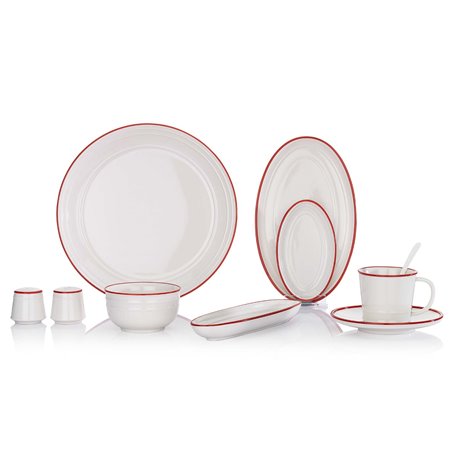 SCHAFER BIANCA BREAKFAST SET-36 PCS.-RED