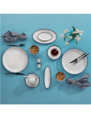 SCHAFER BIANCA BREAKFAST SET-36 PCS.-NAVY BLUE