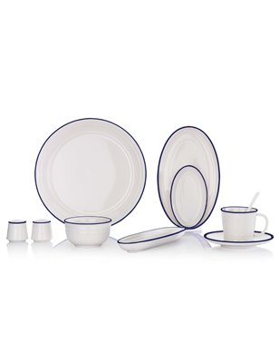 SCHAFER BIANCA BREAKFAST SET-36 PCS.-NAVY BLUE