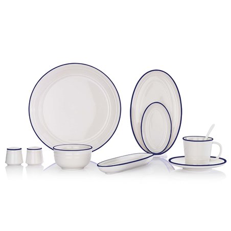 Schafer Bianca Breakfast Set-36 Pcs.-Navy Blue