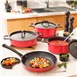 KARACA BIO DIAMOND PRO JAPANESE RED 7 PCS COOKWARE SET