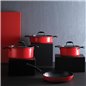 Karaca Bio Diamond Pro Japanese Red 7 Pcs Cookware Set