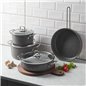 Karaca Biogranit Steel Plus 7 Pcs Cookware Set Grey