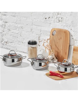 Karaca Sariyer Steel Midi Set 6 Pcs Cookware Set