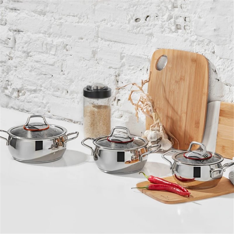 KARACA SARIYER STEEL MIDI SET 6 PCS COOKWARE SET