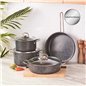 KARACA BIOGRANIT STEEL PLUS 7 PCS COOKWARE SET BLACK