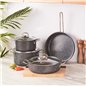 KARACA BIOGRANIT STEEL PLUS 7 PCS COOKWARE SET BLACK