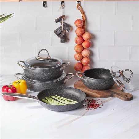 Karaca Avanos New Bio Granit 7 Pcs Cookware Set