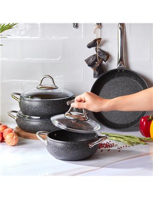 KARACA AVANOS NEW BIO GRANIT 7 PCS COOKWARE SET